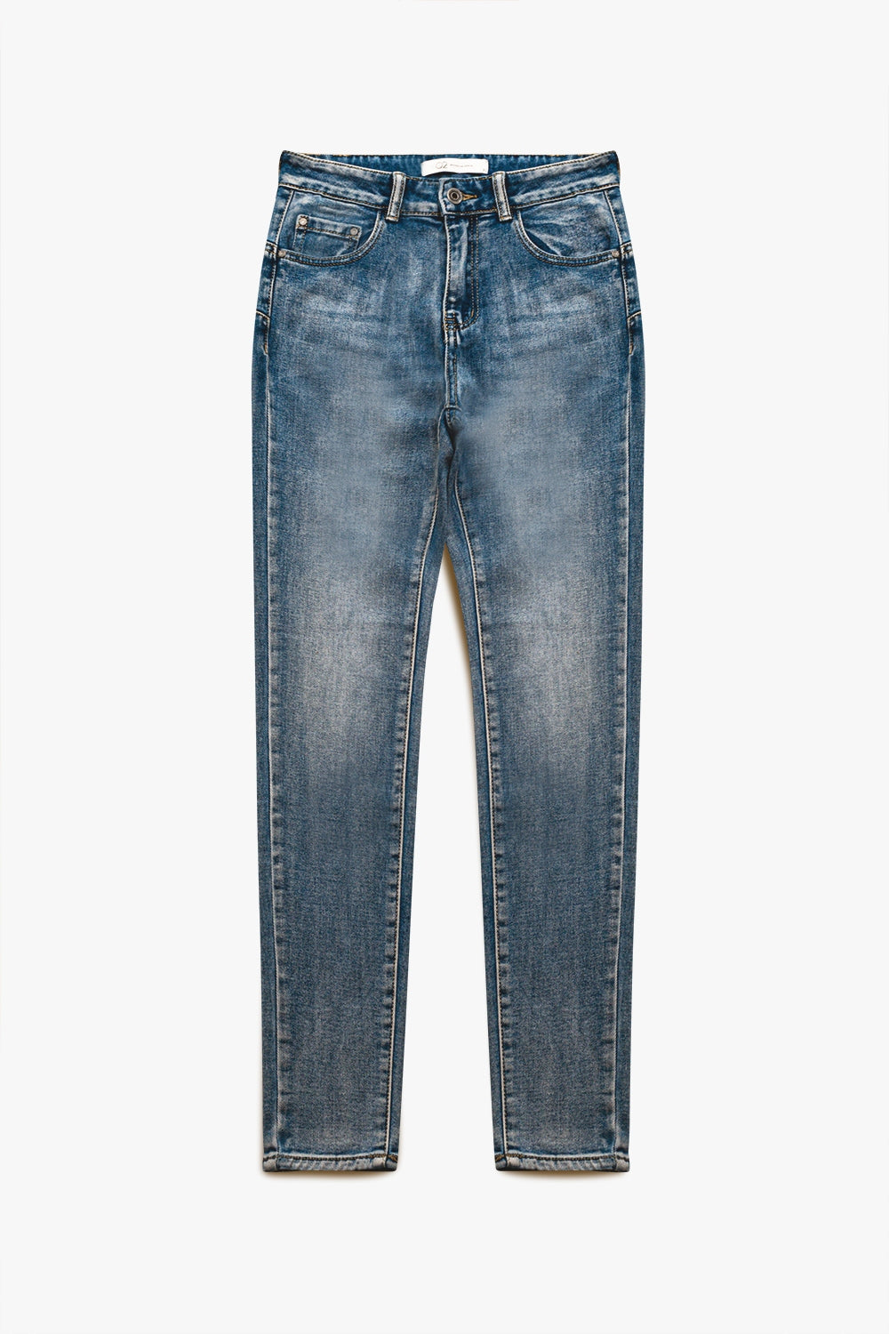 High Waisted Super Skinny Jeans in Stonewash Vintage Blue