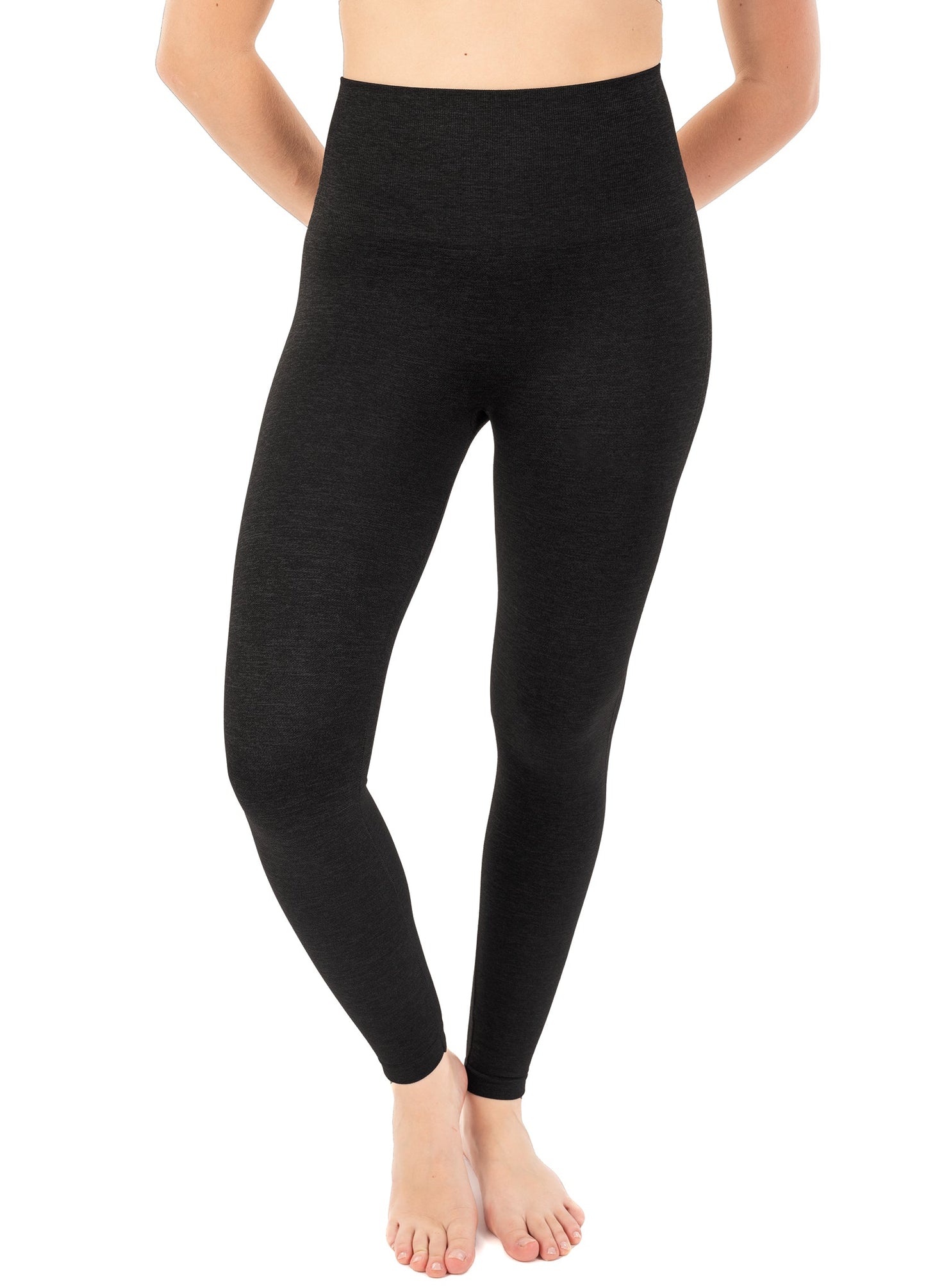 Full Shaping Legging With Double Layer 5" Waistband - Black