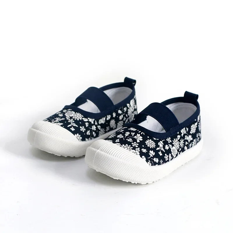 Girls Floral Casual Sneakers