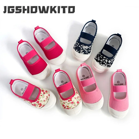 Girls Floral Casual Sneakers